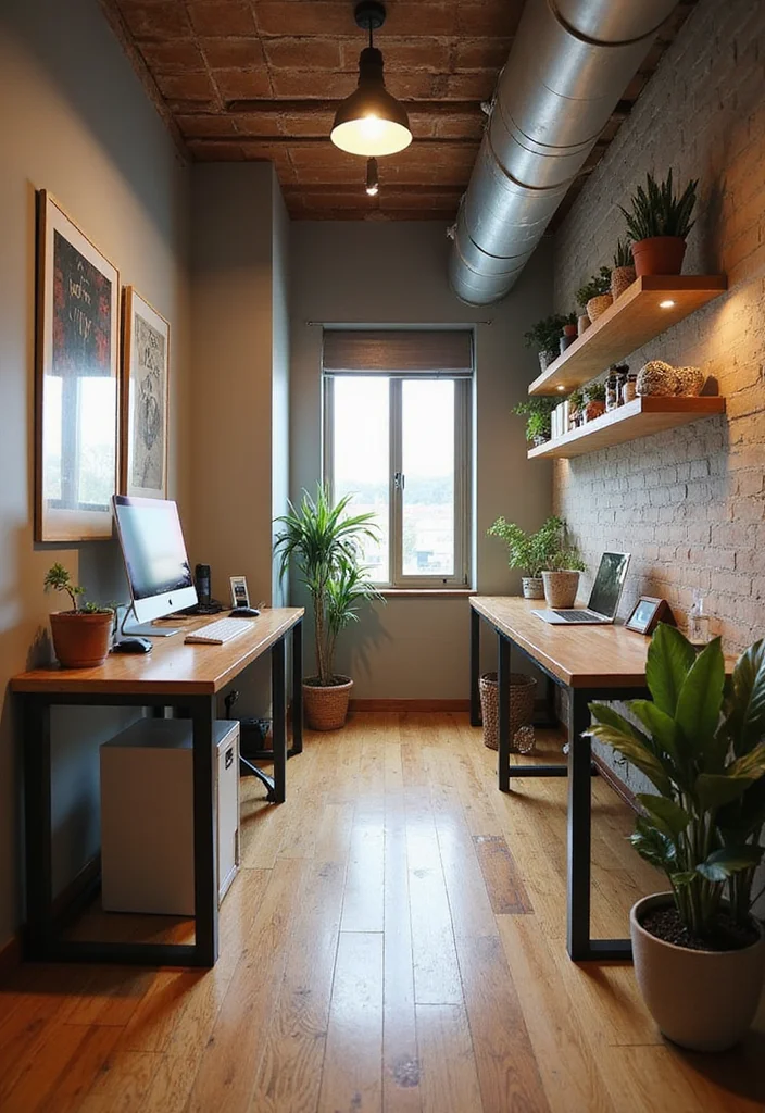 12 Long Narrow Basement Ideas for Balanced Functional Layouts - 3. Stylish Home Office