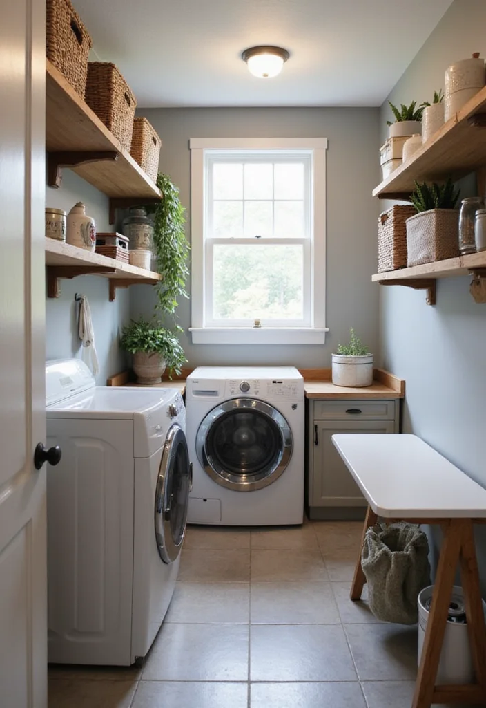 12 Long Narrow Basement Ideas for Balanced Functional Layouts - 5. Functional Laundry Room