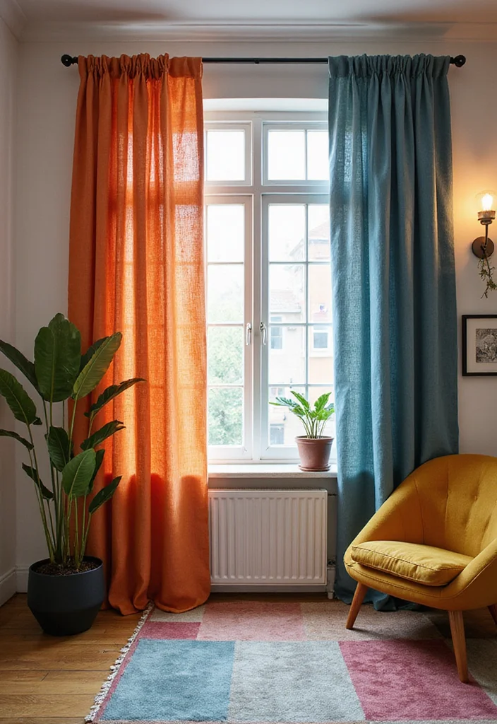 12 Office Curtain Ideas for Light Control and Professional Style - 4. Recycled Fabric Curtains