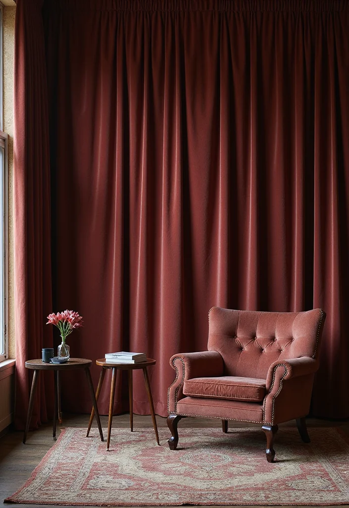 12 Office Curtain Ideas for Light Control and Professional Style - 7. Eco-Friendly Velvet Curtains