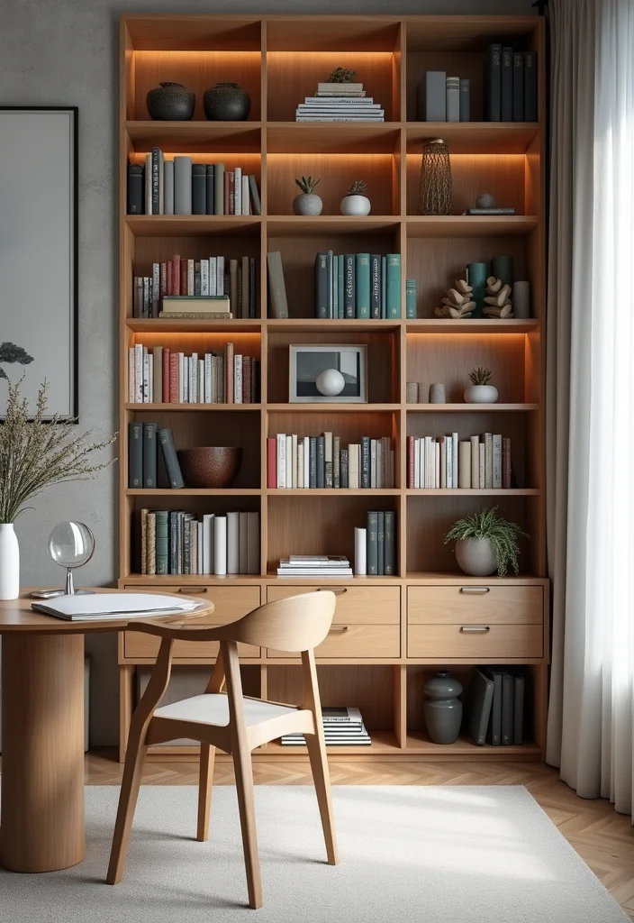 12 Office Room Divider Ideas for Flexible Work Zones - 3. Bookshelf Room Dividers