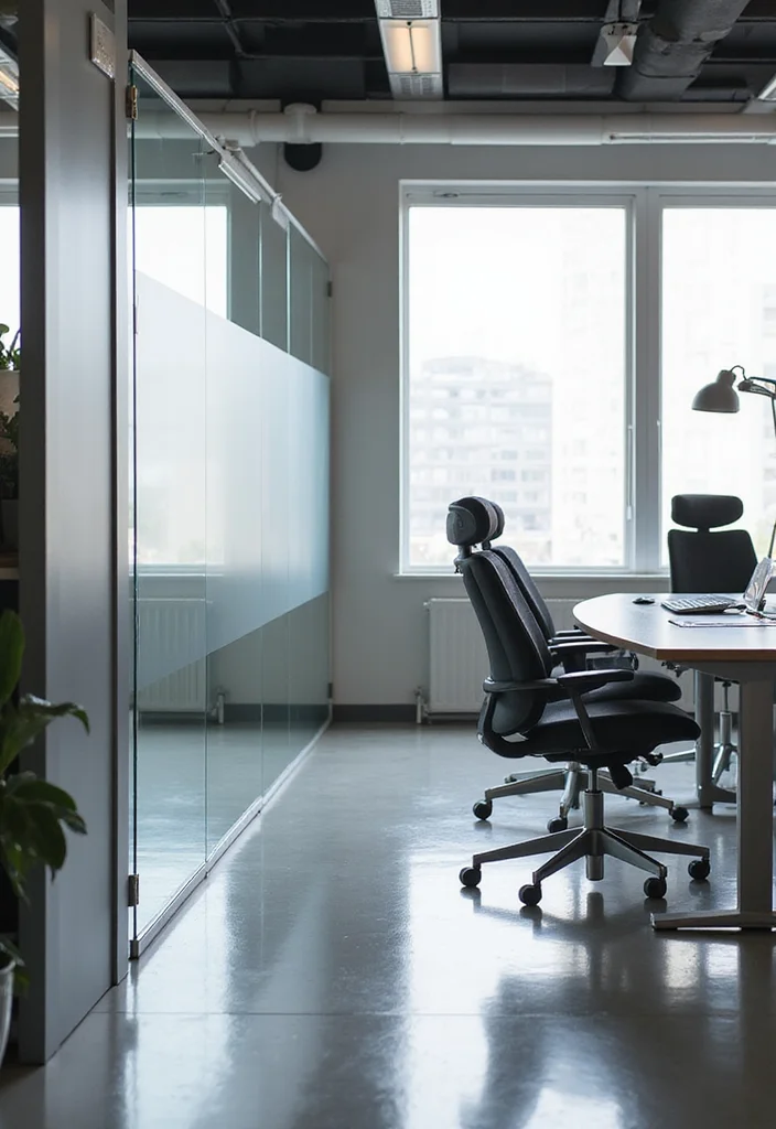 12 Office Room Divider Ideas for Flexible Work Zones - 5. Transparent Acrylic Panels