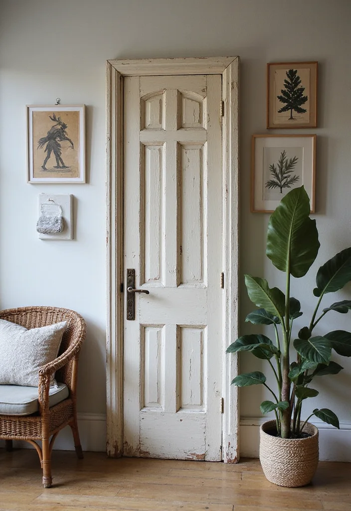 12 Office Room Divider Ideas for Flexible Work Zones - 6. Vintage Door Dividers