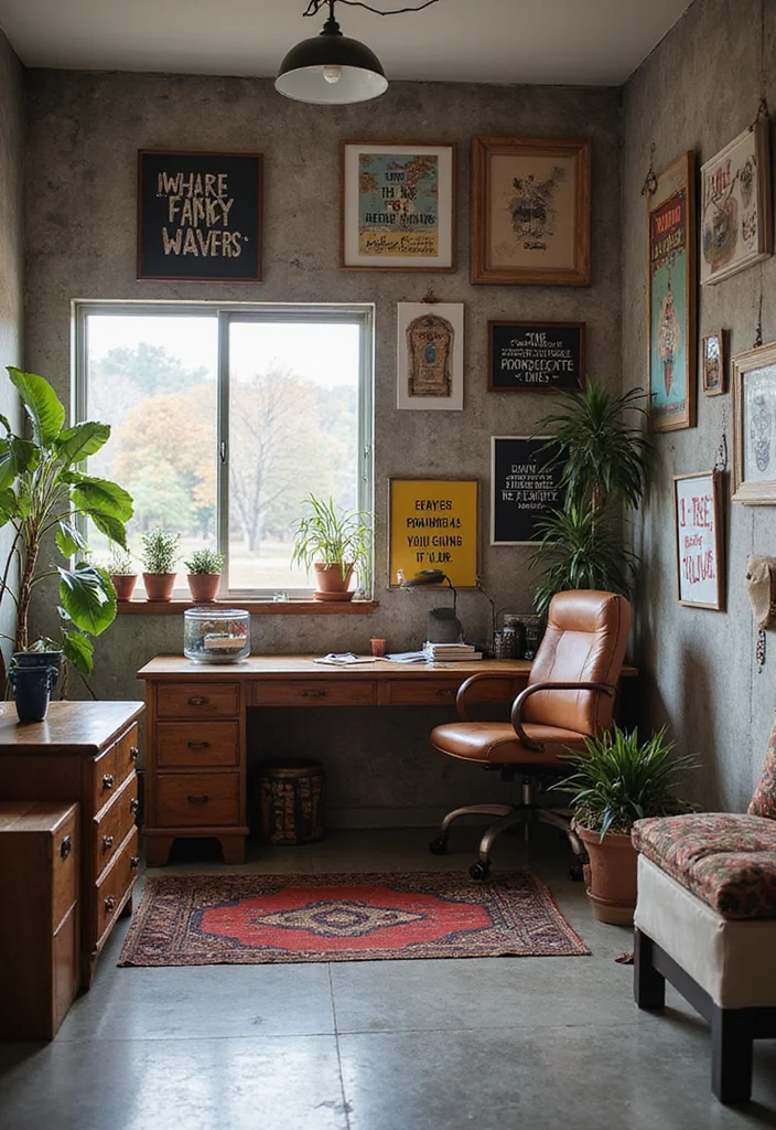 12 Office in Garage Ideas for Practical Quiet Work Areas - 12. Personalized Elements