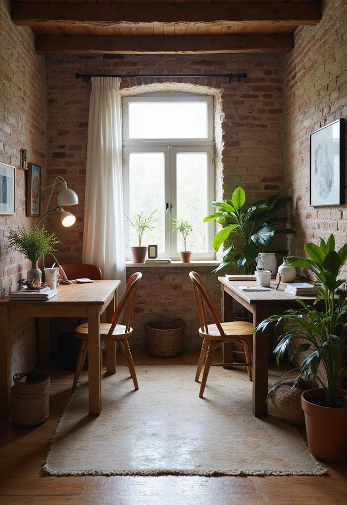 12 Rustic Office Ideas for Warm Natural Productivity - 10. Thoughtful Layout Design