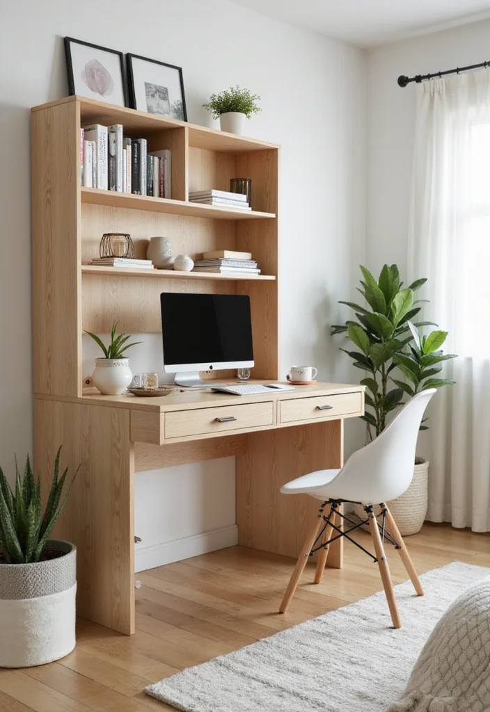 12 Small Home Office Ideas for Smart Efficient Layouts - 3. Multifunctional Furniture: The Space-Saver