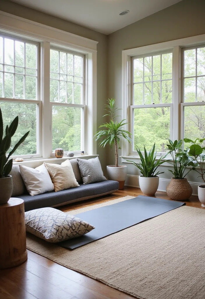 12 Sunroom Office Ideas for Bright Inspiring Workspaces 89 12 Sunroom Office Ideas for Bright Inspiring Workspaces - 9. Zen and Meditation Corner