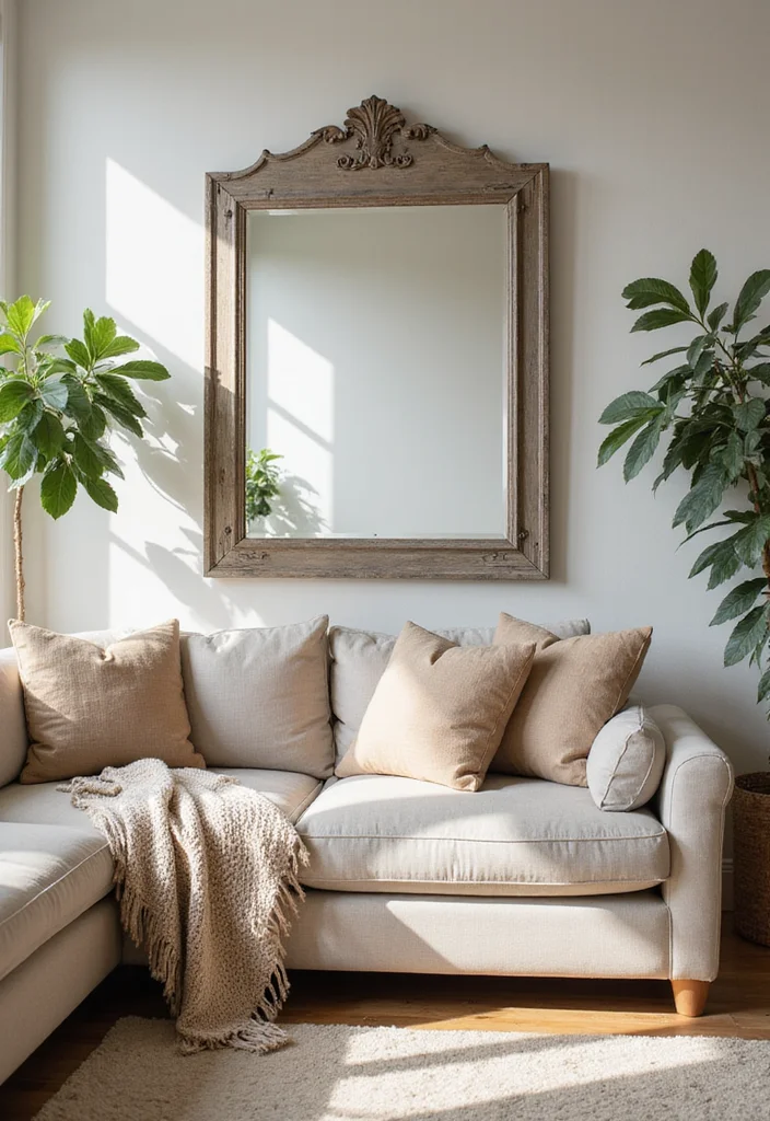 12 Wall Decor Mirror Ideas for Light and Visual Expansion - 4. Distressed Wood Mirrors