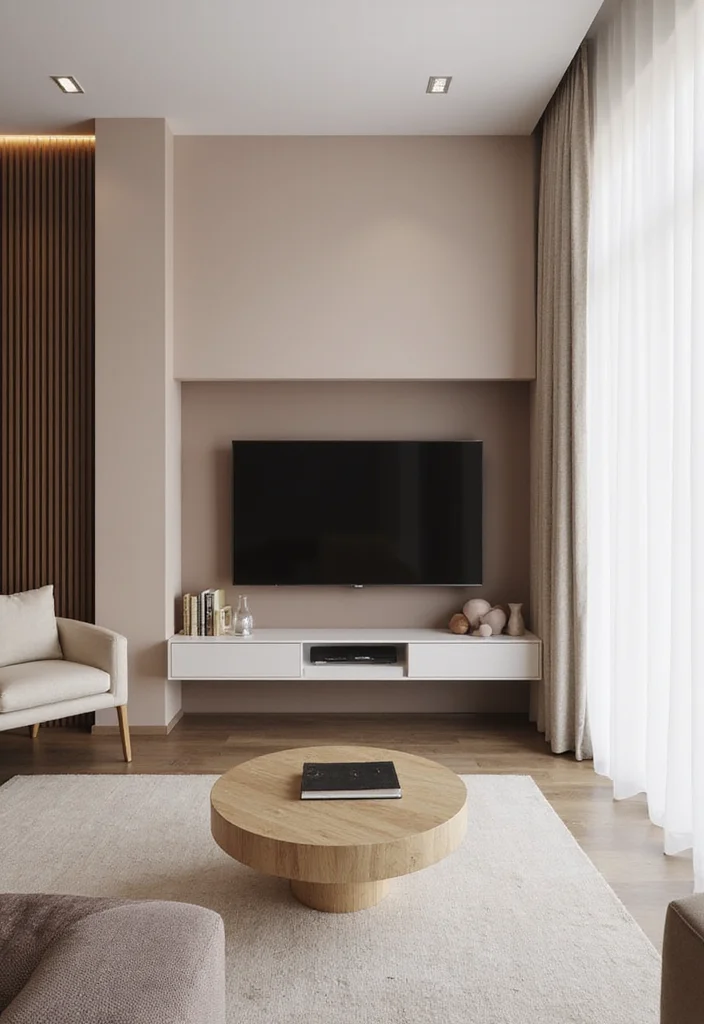 12 Wall TV Decor Ideas for Clean Balanced Layouts - 11. Minimalist Accent Wall