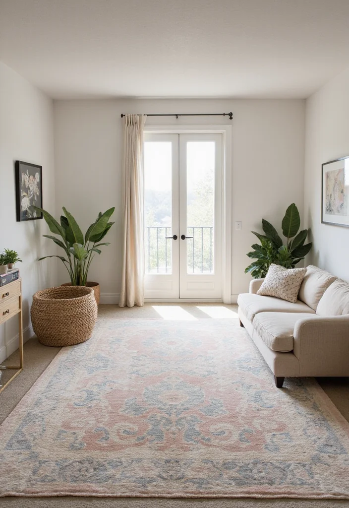 12 Windowless Basement Ideas for Light Enhanced Interiors - 12. Functional Yet Stylish Rugs