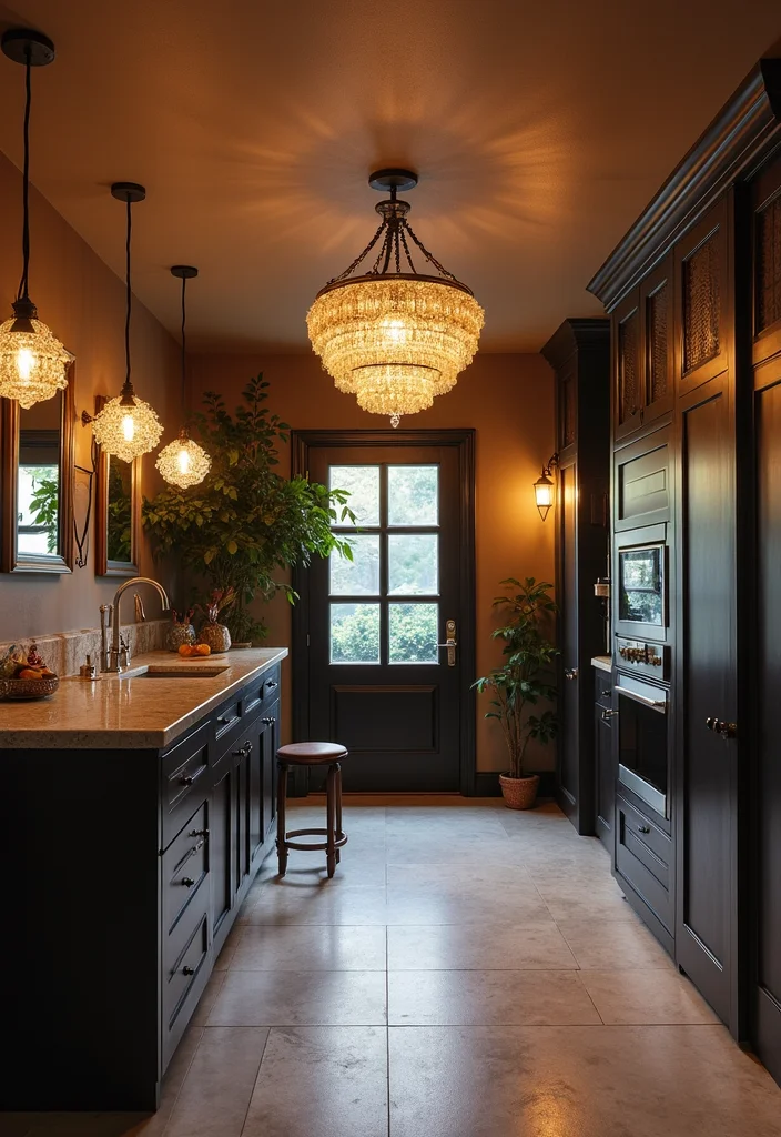 12 Windowless Basement Ideas for Light Enhanced Interiors - 7. Decorative Lighting Fixtures