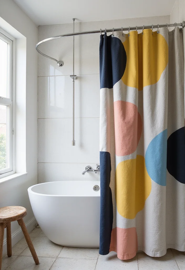 14 Bathroom Curtain Ideas for Light Privacy and Moisture Control - 4. Recycled Polyester Shower Curtain