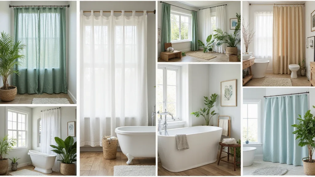 14 Bathroom Curtain Ideas for Light Privacy and Moisture Control