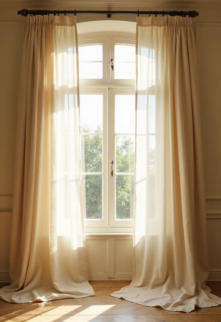 14 Bay Window Curtain Ideas for Balanced Elegant Framing - 2. Linen Drapes for Effortless Elegance