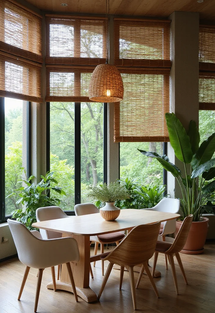 14 Curtain Ideas for Stylish Functional Window Updates - 3. Bamboo Blinds
