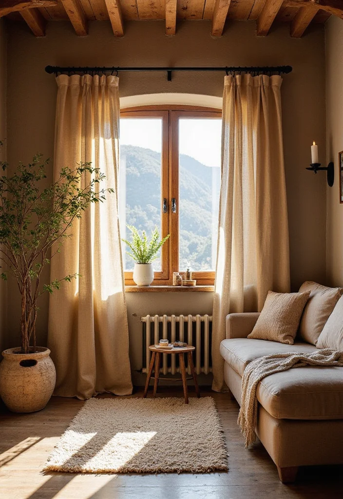 14 Curtain Ideas for Stylish Functional Window Updates - 5. Hemp Curtains