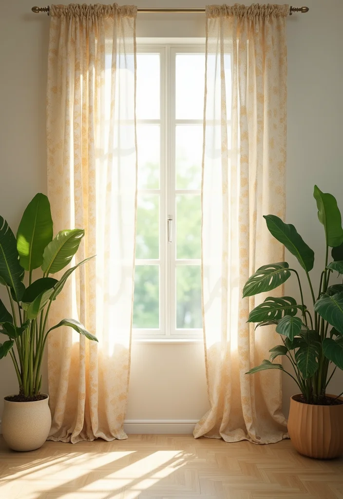 14 Curtain Ideas for Stylish Functional Window Updates - 7. Sheer Curtains with a Twist