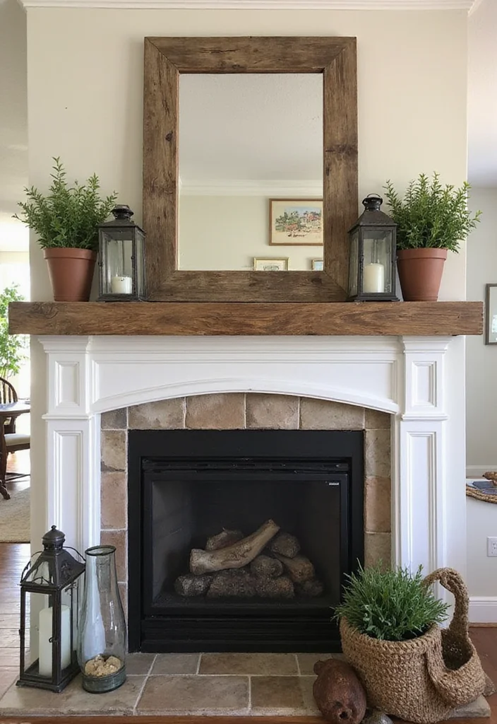 14 Fireplace Mantles Ideas for Classic Decorative Impact - 1. Reclaimed Wood Wonder
