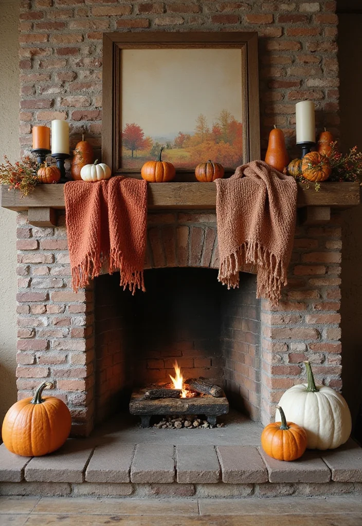 14 Fireplace Mantles Ideas for Classic Decorative Impact - 4. Seasonal Decor Delight