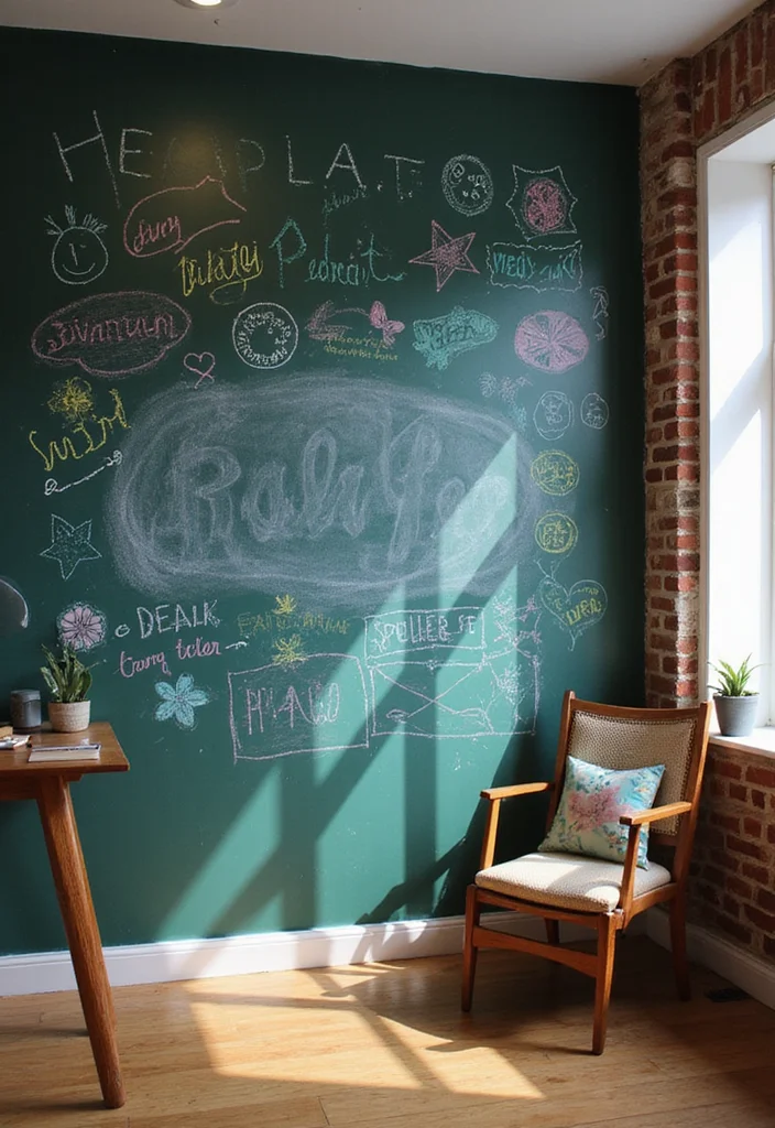 14 Ideas for Wall Decor to Refresh Any Room Easily - 12. Chalkboard Walls