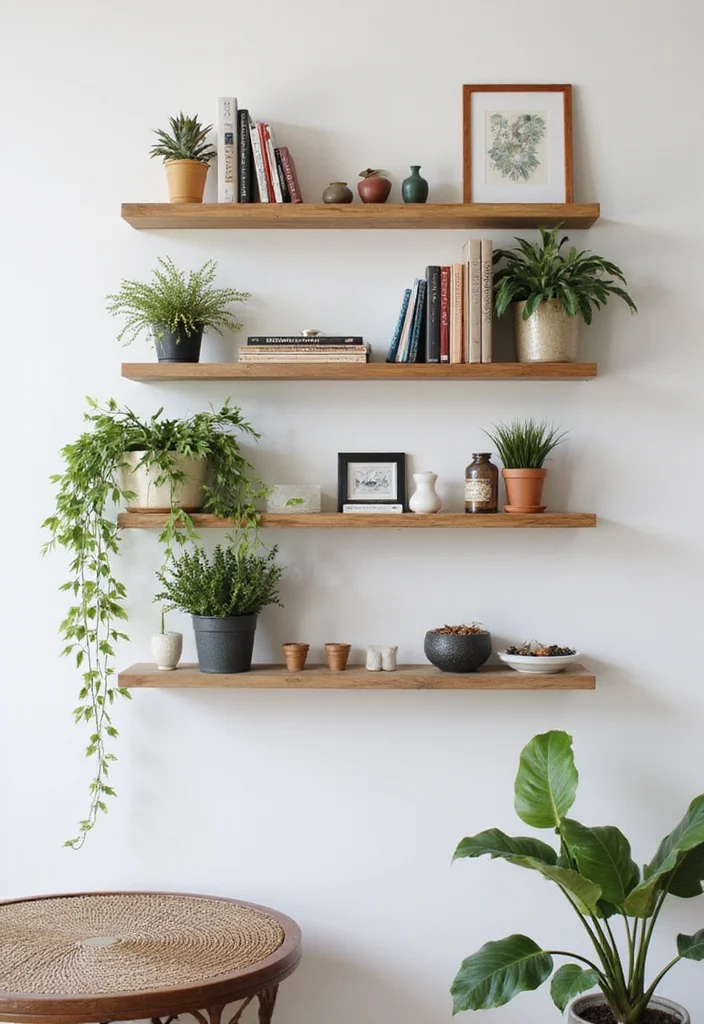 14 Ideas for Wall Decor to Refresh Any Room Easily - 7. Wall-Mounted Shelves
