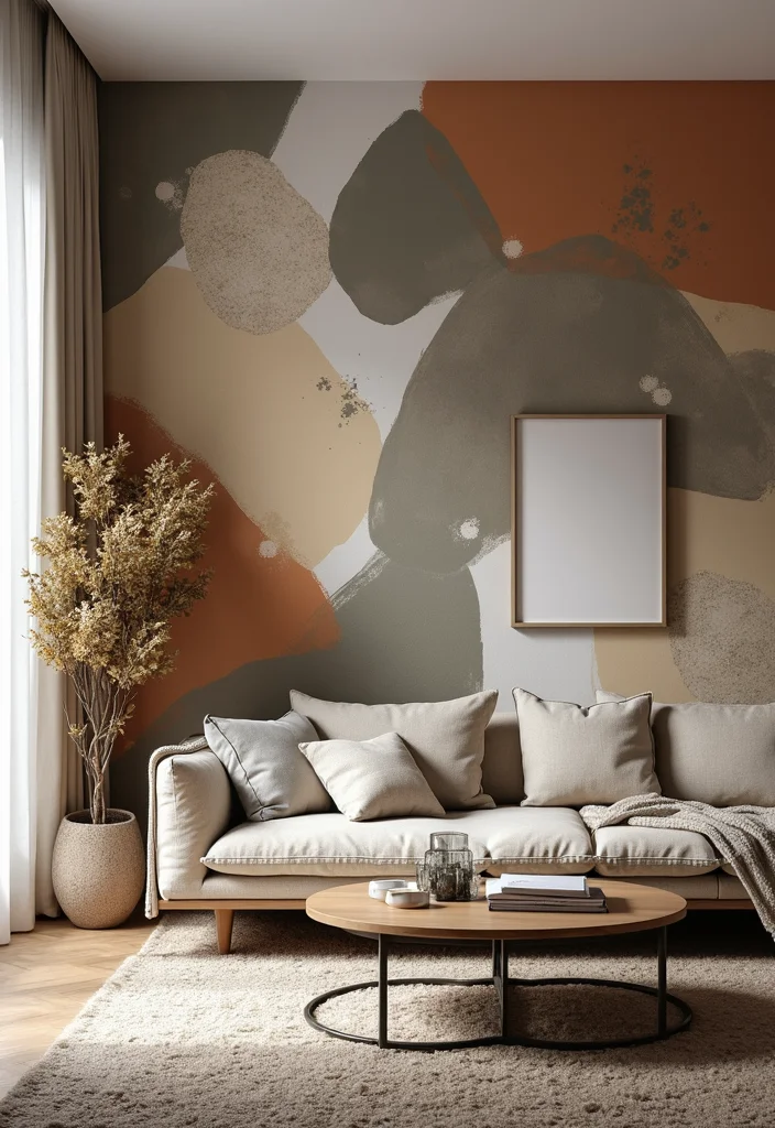 14 Large Living Room Wall Decor Ideas for Big Visual Presence - 7. Bold Wallpaper Patterns