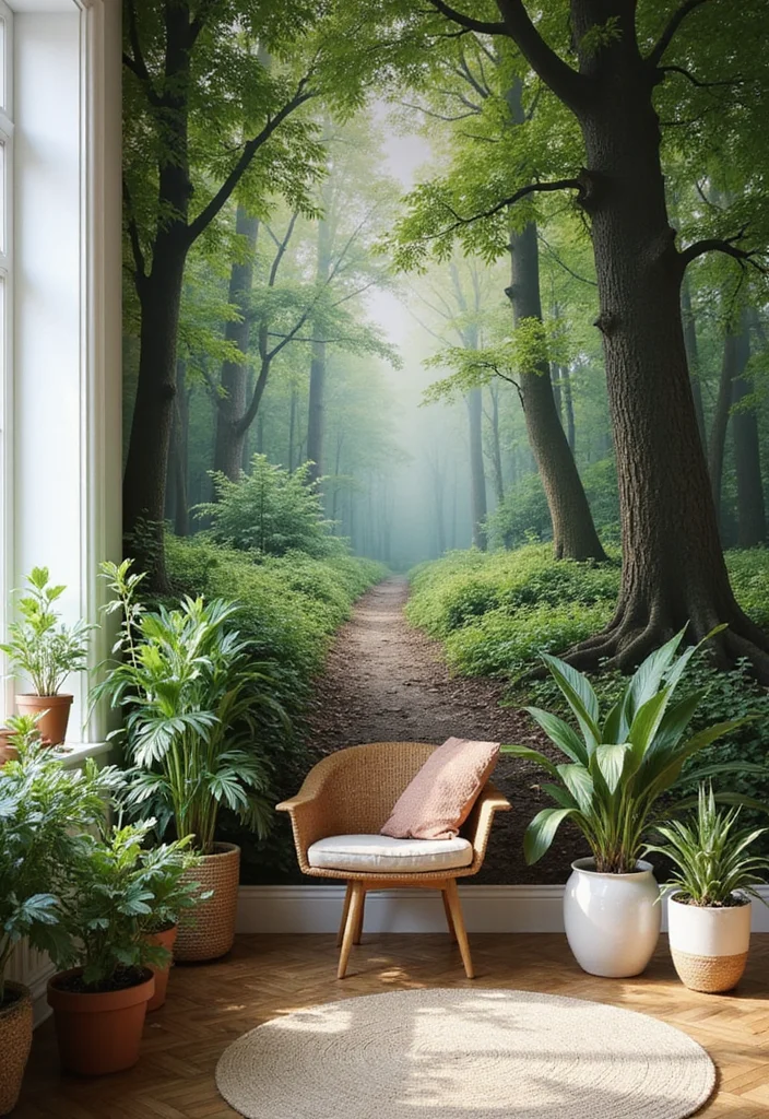 14 Large Wall Decor Ideas for Bold Statement Displays - 3. Nature-Inspired Murals