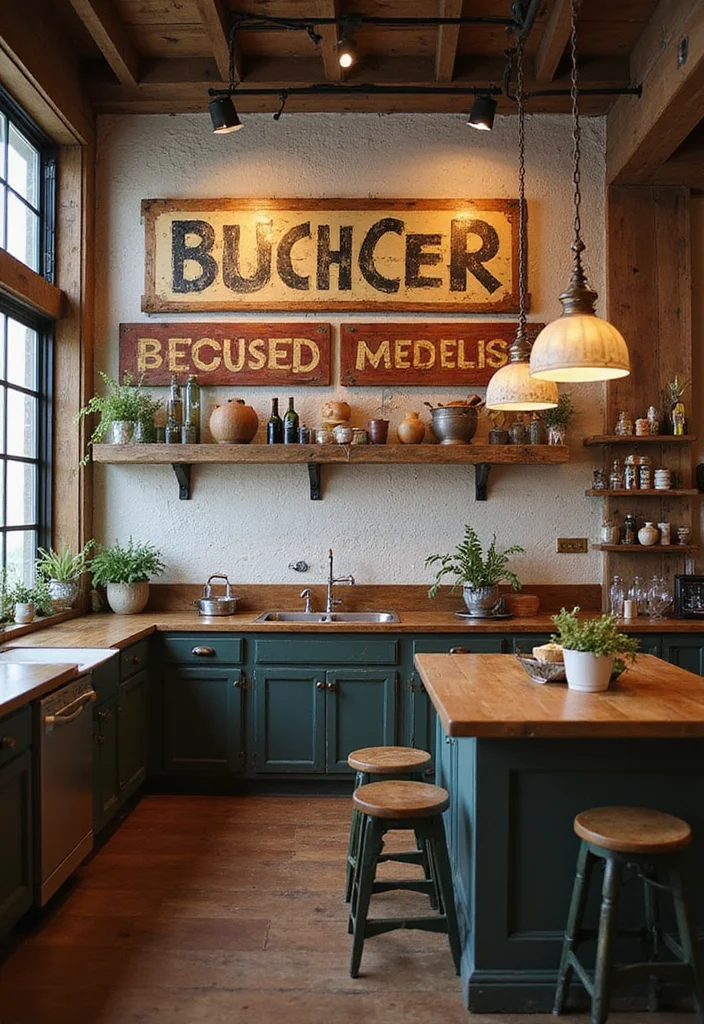 14 Large Wall Decor Ideas for Bold Statement Displays - 7. Vintage Signage