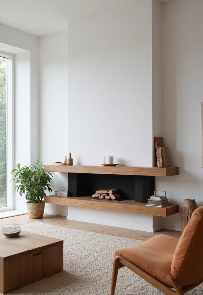 14 Mid Century Modern Fireplace Ideas for Sleek Retro Lines - 3. Floating Hearth