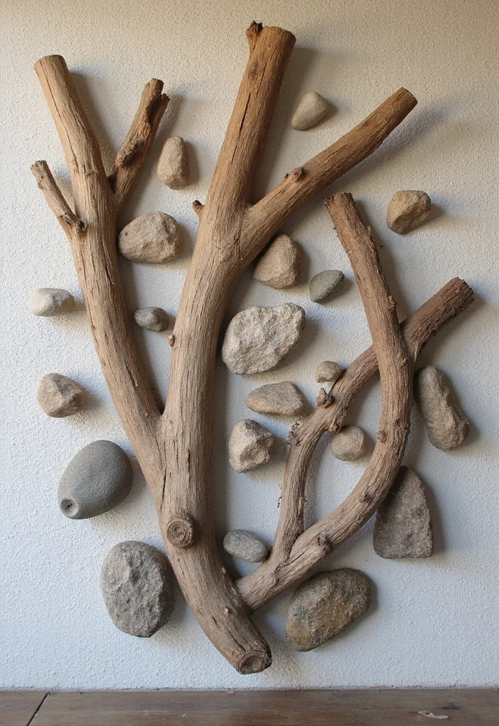 14 Rustic Wall Decor Ideas for Warm Natural Character - 4. Natural Material Art