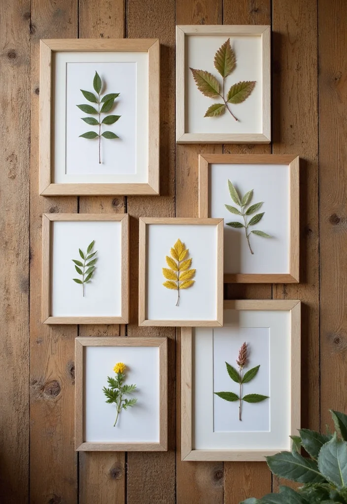 14 Rustic Wall Decor Ideas for Warm Natural Character - 6. Framed Natural Elements