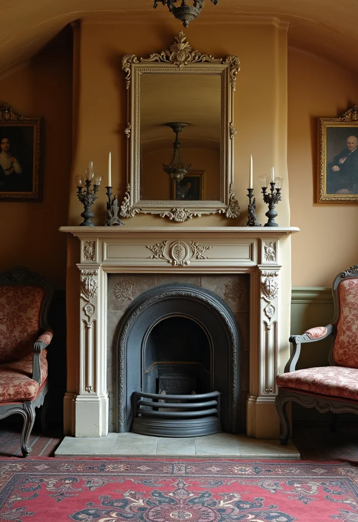 14 Vaulted Ceiling Fireplace Ideas for Dramatic Vertical Style - 13. Vintage Charm