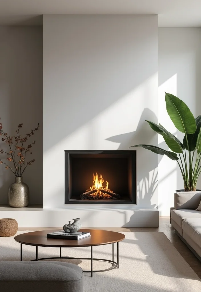 14 Vaulted Ceiling Fireplace Ideas for Dramatic Vertical Style - 2. Sleek Modern Lines