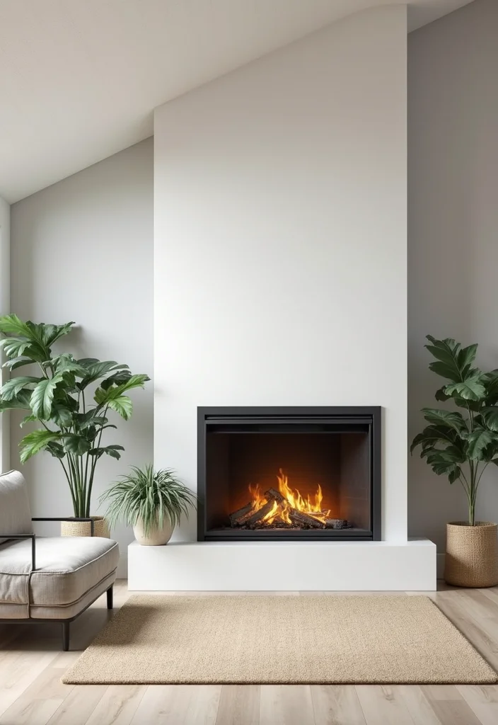 14 Vaulted Ceiling Fireplace Ideas for Dramatic Vertical Style - 6. The Elegance of Glass