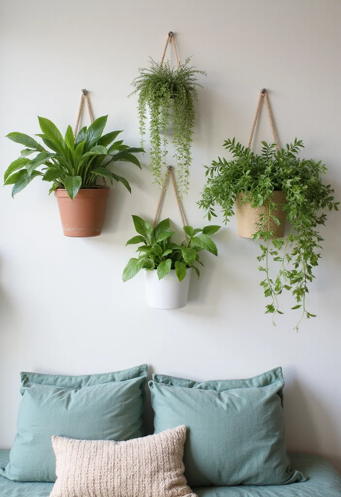 14 Wall Decor Ideas for a Cozy Personalized Bedroom - 13. Wall-mounted Planters