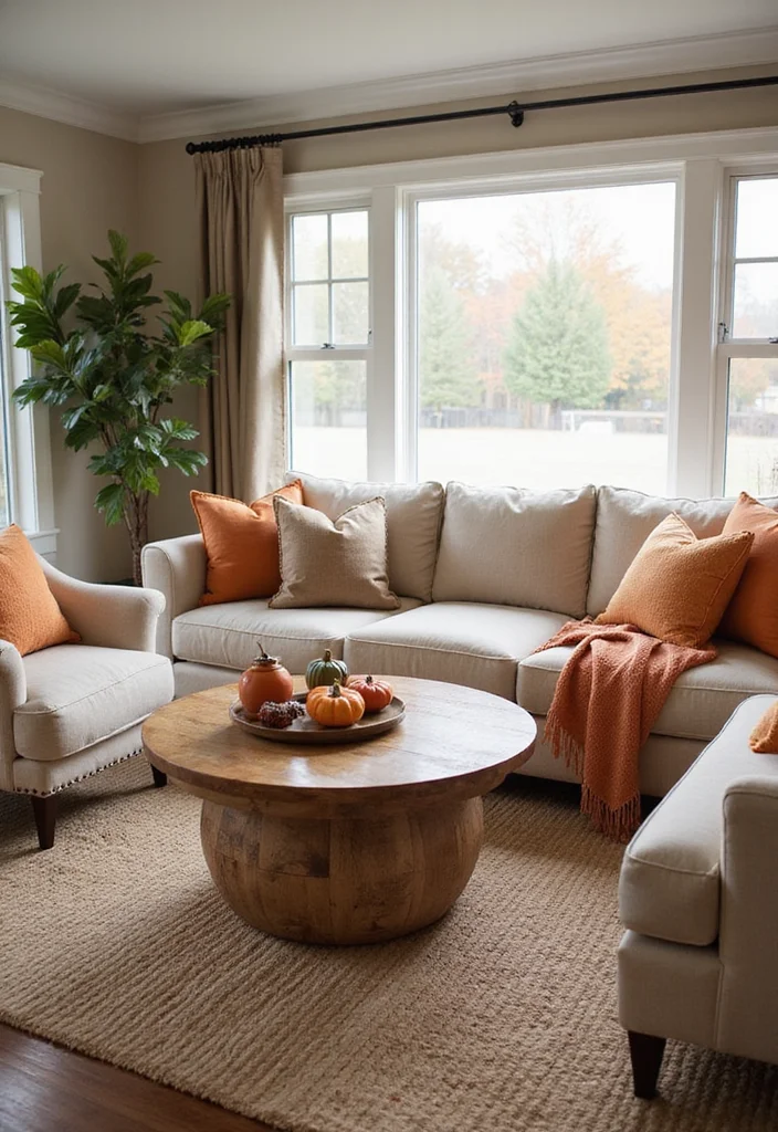 14 Wall Decor Living Room Ideas for Strong Stylish Impact - 14. Seasonal Decor Swaps