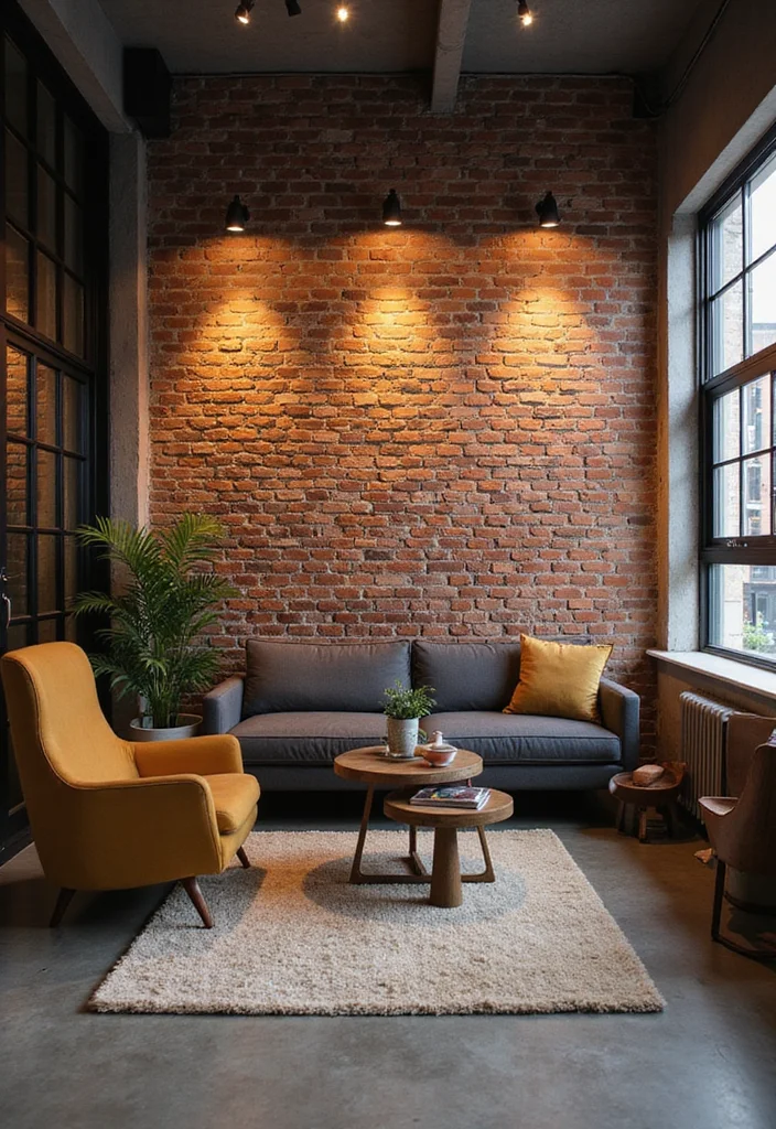 14 Wall Panel Decor Ideas for Texture and Architectural Detail - 12. Brick Panels: Urban Cool