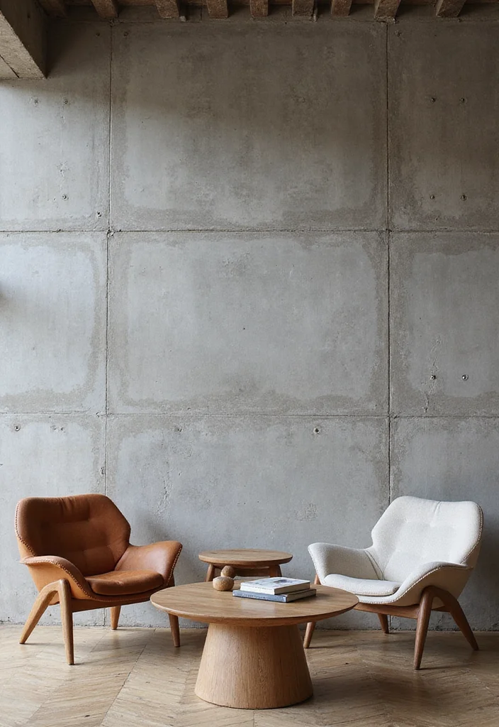 14 Wall Panel Decor Ideas for Texture and Architectural Detail - 4. Concrete Panels: Industrial Chic