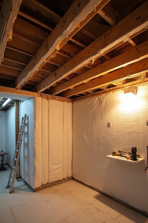 basement ceiling insulation installation steps