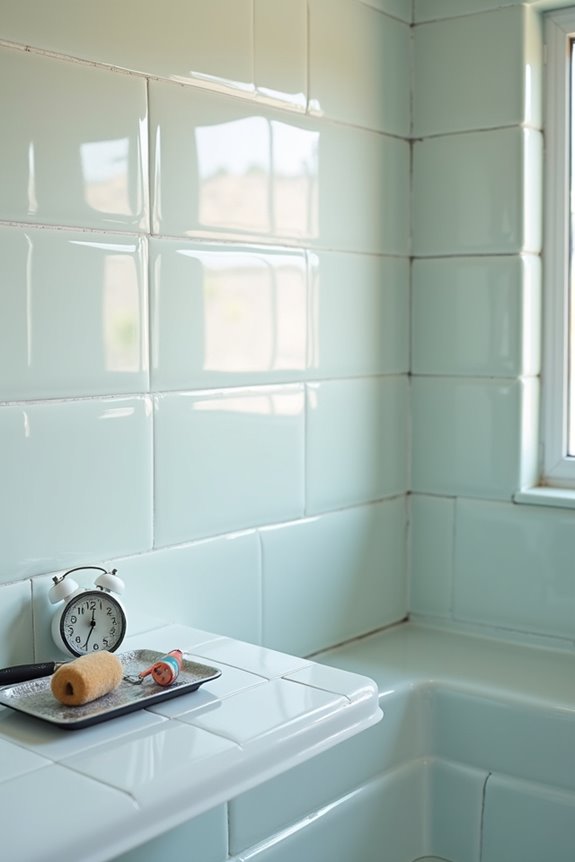 Painting Bathroom Tiles Successfully: A Step-by-Step Approach 5 cure before bathroom use