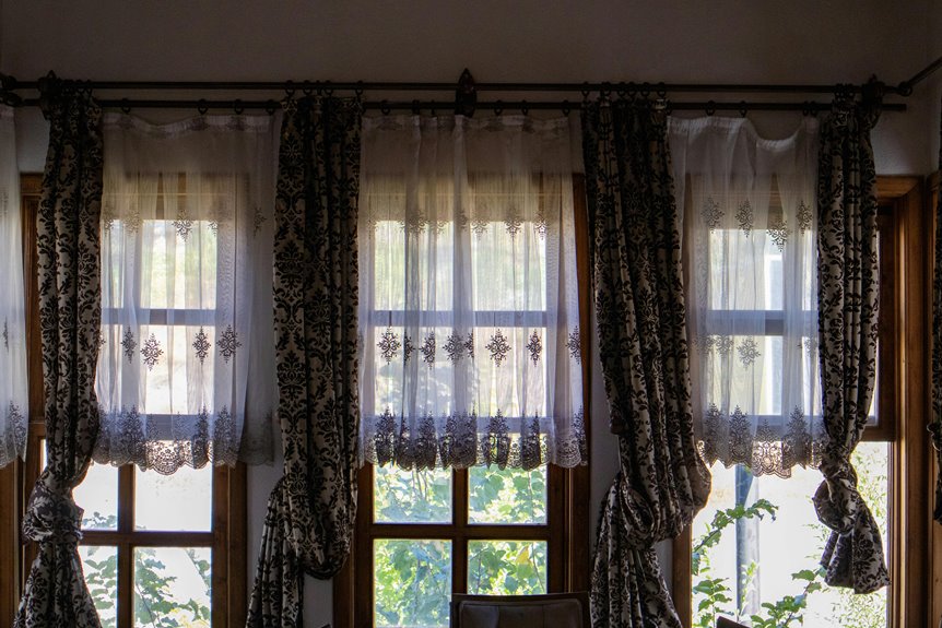 curtain width calculation in steps