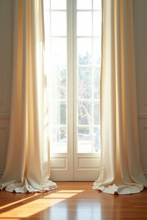 Should You Hang Curtains to Touch the Floor? 2 floor length float or puddle options