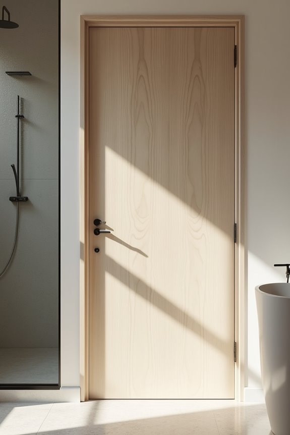 inward bathroom door prevents obstruction