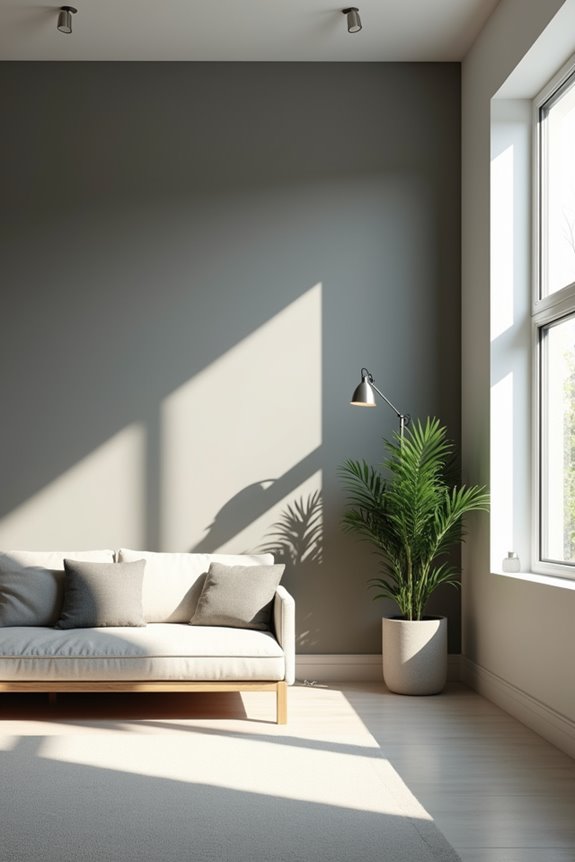 light direction determines accent wall color