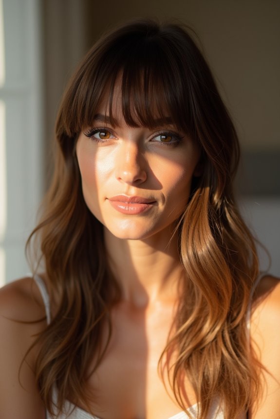 low maintenance curtain bangs routine