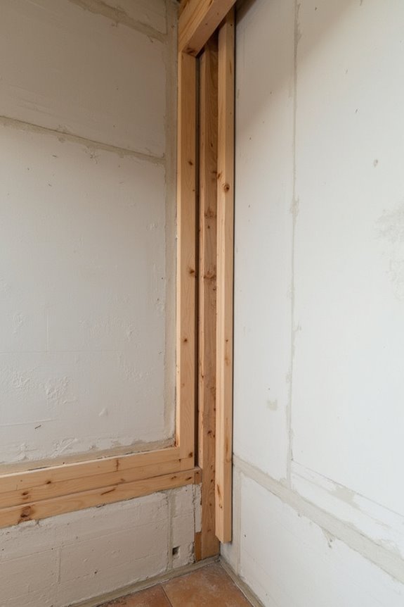 perpendicular walls indicate loads