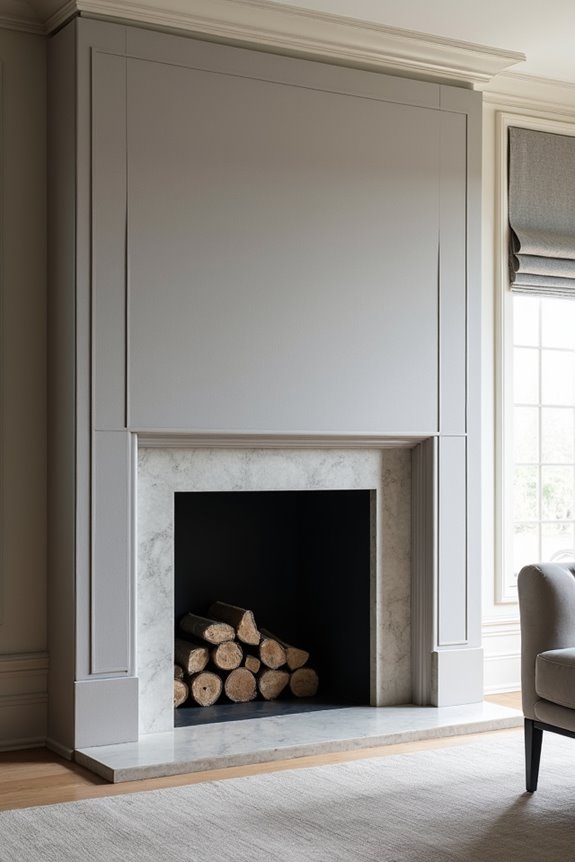 quick fireplace storage cover idea