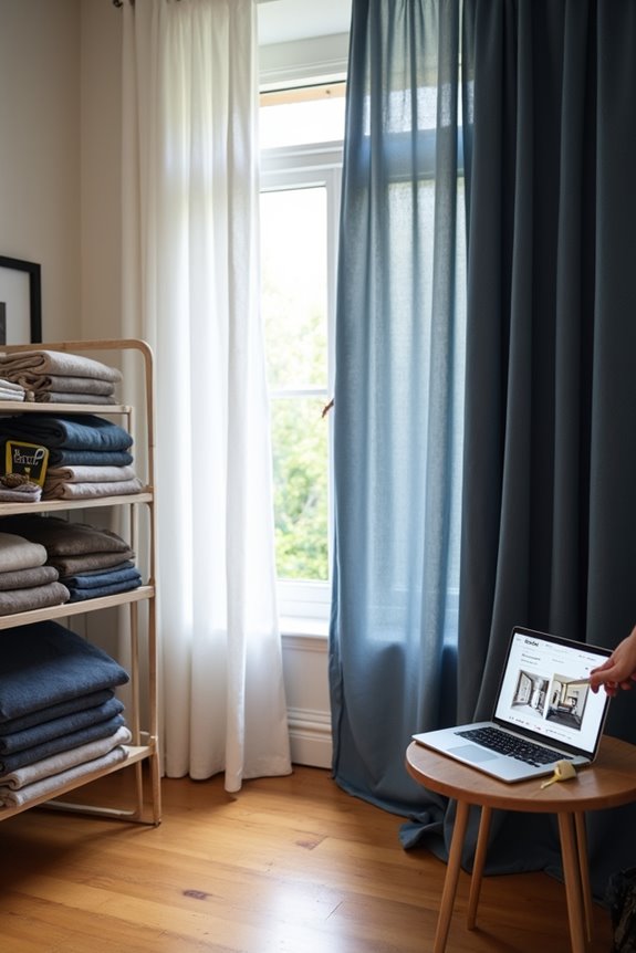 retail curtains mix online swatches in store fit
