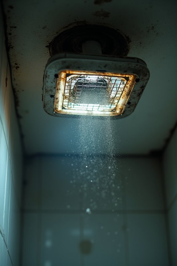 scraping bathroom fan danger stop