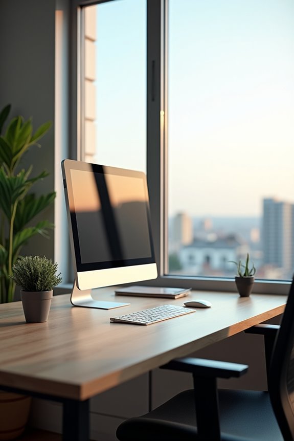 Should Your Office Desk Face the Window for Maximum Productivity? 5 side lit desk balanced glare avoidance